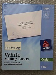 2003 Avery 5360 White Mailing Address Labels – Copier 2100 Labels Sealed