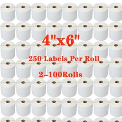 4×6 Direct Thermal Shipping Address Printing Labels 250/Roll Zebra/Rollo/Others