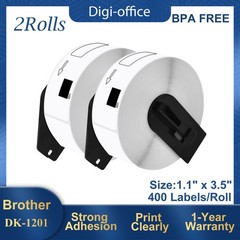 2Rolls Replace for Brother DK-1201 1.1″ x 3.5″ Address Label QL Label Printer