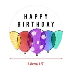 500pcs Happy Birthday Stickers Greetings Round Seal Label for Party Gift Package