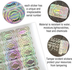 300 Pcs Tamper Proof Hologram Stickers Silver High Security Tamper Evident Warra
