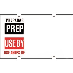 White 2-Line Prep/Use by Labels – 1 1/4″W x 11/16″H