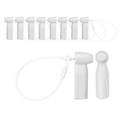 10Pcs Security Hard Tags RF 8.2MHz Clothes Hard Tags with Lanyards, Light Gray