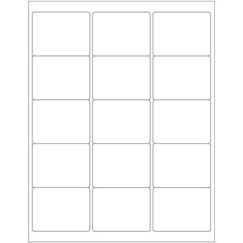 Rectangular Laser Labels, 2 5/8″ x 2″, White, 1500/Case