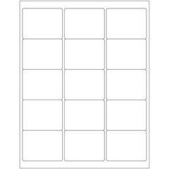 Rectangular Laser Labels, 2 5/8″ x 2″, White, 1500/Case