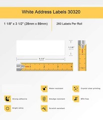 2PK White Thermal Self-Adhesive Address 260P/Roll Label Paper For Dymo 30320