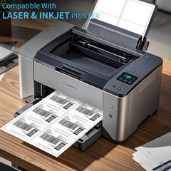 Printable Sticker Paper, 3-1/3″ X 4″ Shipping Address Labels 180 Blank Mailing L