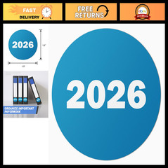 2026 Round Color-Coded Labels – Teal, 0.75 inch, 300 Count for Graduation, Medic