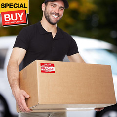 3” x 2” Fragile Stickers for Shipping and Moving, 500 Pcs (1 Roll) Handle with