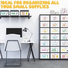 54Pcs Teacher Toolbox Labels Classroom Decoration SelfAdhesive Colorful Toolb…