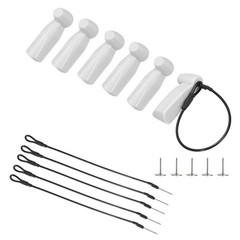50Pcs Hard Tags AM 58kHz Tag 1.81″Length with Pins Lanyards, Light Gray