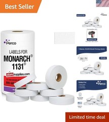 Strong Adhesive Labels – 20,000 Monarch 1131 Pricing Stickers with Free Ink Roll