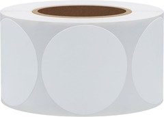 White Color Coding Dot Labels Round Semi Gloss Paper Stickers Adhesive Label …
