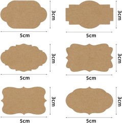 600 Kraft Paper Labels Stickers – Self-Adhesive Gift Tags for Jars & Packaging