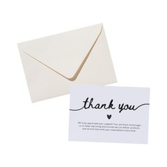 200 Thank You Cards For Small Business – Buy 1 Get 1 Free (2 Designs, 100 Each)