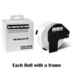 1Roll Large Paper Address Labels DK-1208 for Brother QL Printer 1-1/2″x3-1/2″