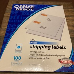 Shipping Address Labels Inkjet Printers 8 1/2″ x 5 1/2″ Bright White 100 Labels