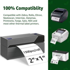 2″x1″ Direct Thermal Barcode SKU Labels, for Rollo&Zebra LP2824 LP2422 1300/Roll