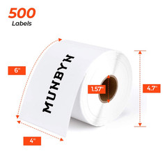 4X6 Inch Direct Thermal Shipping Labels, 6000 Pcs/12 Rolls(500 Pcs per Roll), Sh