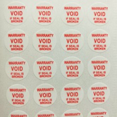 Red Circle Warranty Void If Damaged Protection Security Label Sticker Seal 12mm