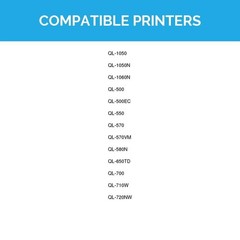 LD Compatible Shipping Label Replacement for Brother DK-1202 2.4 Large, White