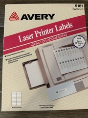 Avery Easy Peel Mailing Address Labels Laser 1 x 4 White 2000/Box 5161