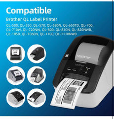 12 Rolls DK-1201 29mmx90mm Permanent Frame for Brother QL Address Label Printer