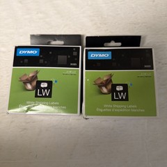 Dymo 30323 4″ X 2-1/8″ Black/White Shipping Labels Brand New Sealed Lot Of 2