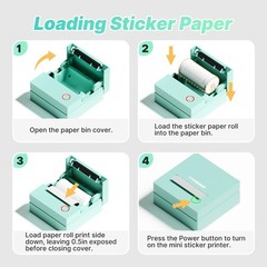 TYPONOS Genuine Self-Adhesive Thermal Printer Stickers, TP54x3.2, White