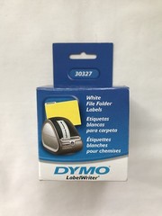 DYMO 30327 LabelWriter White File Folder Labels 9/16” x 3-7/16” 130/Roll x 2