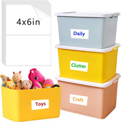 150 Pcs Labels for Storage Bins, 6 X 4 Inch Removable Labels for Storage Bins…