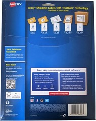 2 Packs Avery 6436 White Trueblock Shipping Labels 3-1/3 x 4 Laser Inkjet 150/Pk