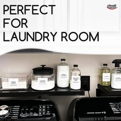 144 Pcs Minimalist Laundry Room Labels Set Water Resistant Stickers