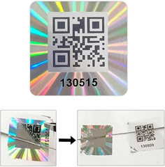 500pcs QR Code Hologram Warranty Void Sticker，Tamper Proof Security Seal Labels