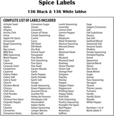 278 Pcs Clear Spice Labels Stickers Preprinted,Small-Stickable -Removable,139 Bl