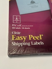 NEW Avery 300 Clear Shipping Labels, Laser #5664, 3 1/3″ x4″ Temp #5164 SEALED