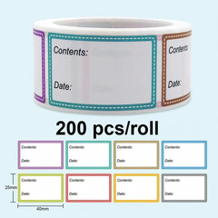 250Pcs/Roll Kitchen Date Roll Paper Label Waterproof Food Storage Stickers Remov