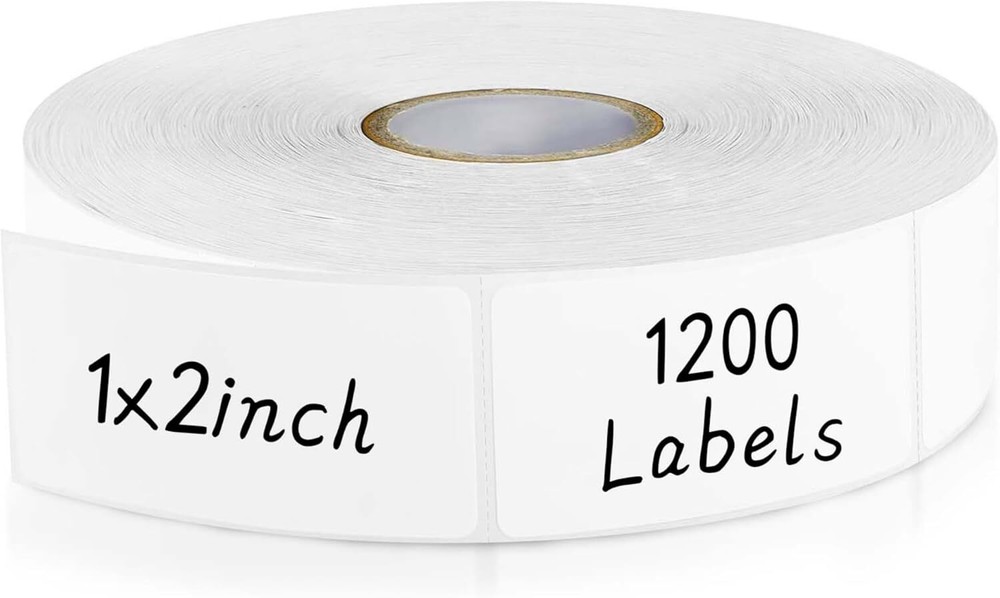 Removable Waterproof Freezer Labels, 1200 Pack for Food Storage (1″ x 2″)
