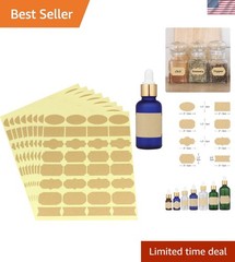 Elegant 256 Pcs Self-Adhesive Assorted Shape Labels with Cleaning Cloth Included