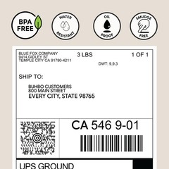 Compatible DYMO LabelWriter 4XL Shipping Label 1744907, 4 x 6 inch