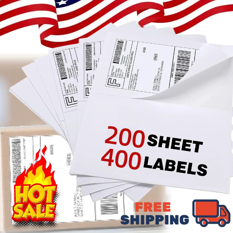 400x Shipping Labels 8.5×5.5 Half Sheet Self Adhesive 2 Per Sheet US STOCK~