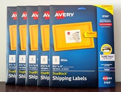 Avery 8164 TrueBlock Tech Shipping Labels Inkjet Printers 3-1/3″ x 4″ 750 Labels