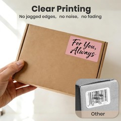 2×3 Inch Vinyl Thermal Labels Pink Rectangle Waterproof Direct Printer Sticke…