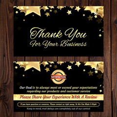 25-2000 Ebay CLASSY Thank You Seller Business Cards (Star), 4 Amazon, Etsy, bulk