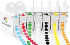 Color Code Dot Labels, 0.5 Inch, 7 Colors, 1000ct Dispenser