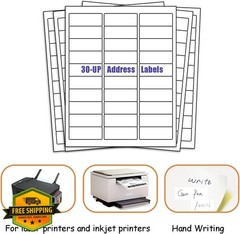 Tapsin Mailing Labels 1″ x 2-5/8″ 25 Sheets