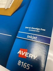 AVERY 8165 Full-Sheet TrueBlock Shipping Labels, 8 1/2″ x 11″ White, Inkjet