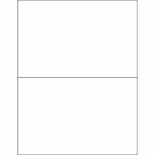 200 8 1/2 x 5 1/2″ White Rectangle Laser Labels 2/Sheet