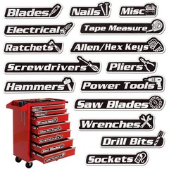 Magnetic Tool Box Labels 15Pack, Reusable Magnetic Toolbox Labels Suitable f…