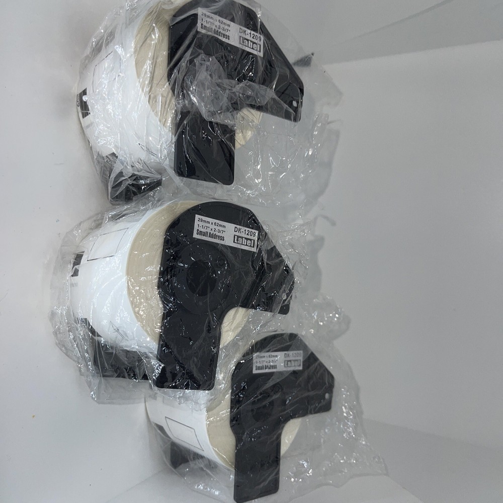 3 Rolls 29mmx62mm Shipping Label 1-1/7″x2-3/7″ Compatible Brother QL-800 DK-1209